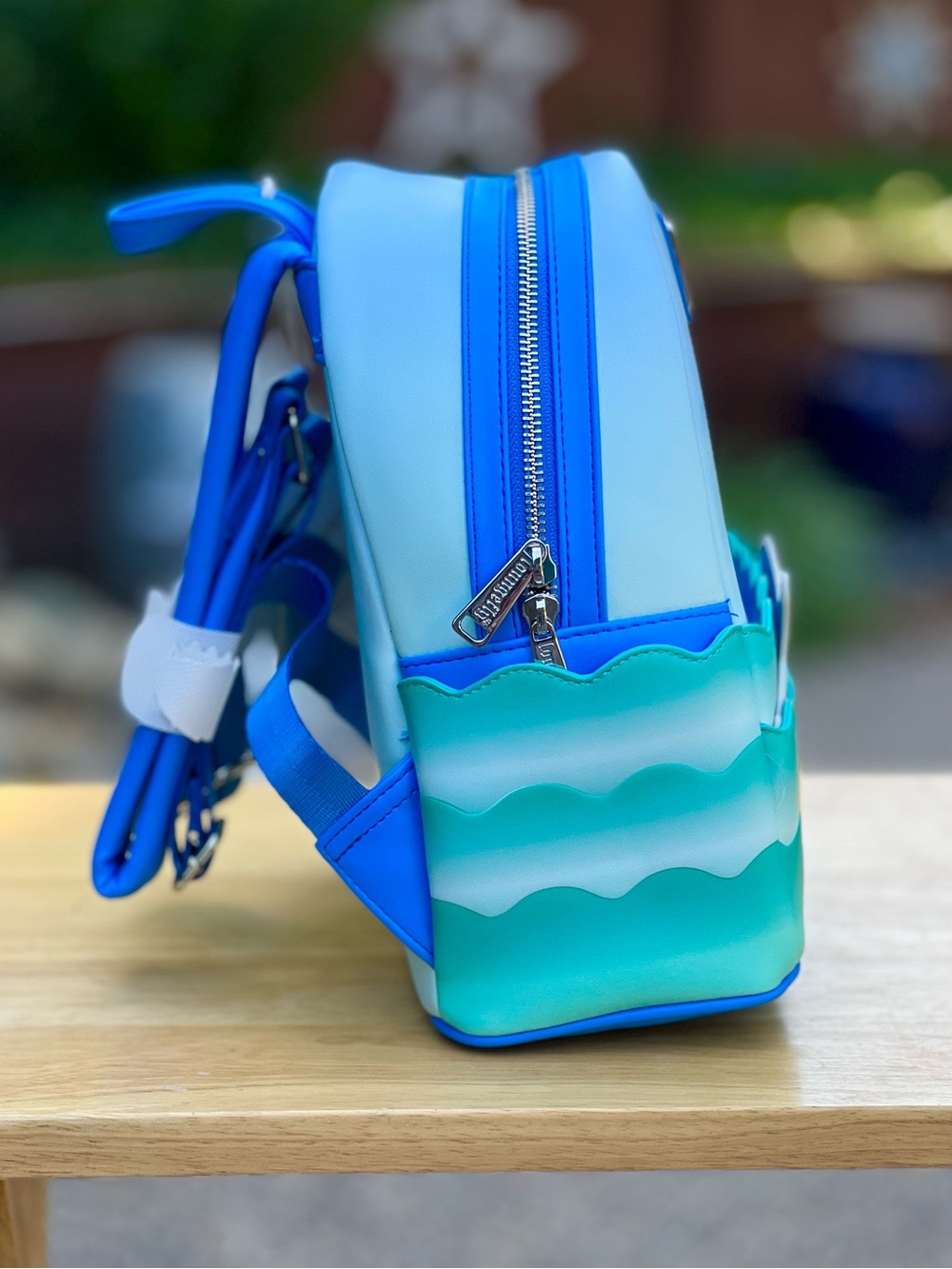 Loungefly Jaws 50th Anniversary Mini Backpack and Cardholder Set NWT - Picture 4 of 16